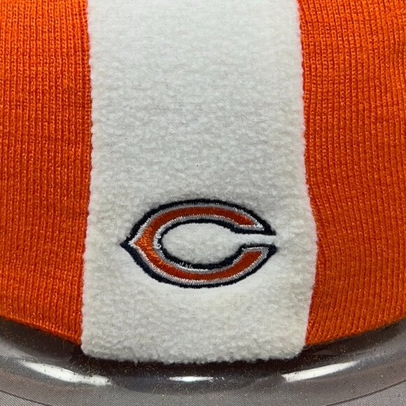 Chicago Bears NFL Beanie Skull Cap Hat Reebok Orange Ski Knit Winter Stripe Mens - Picture 7 of 14